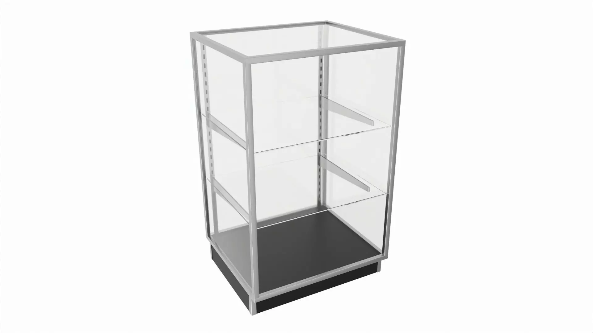 Store Glass Shelf Showcase Low 3D model_0
