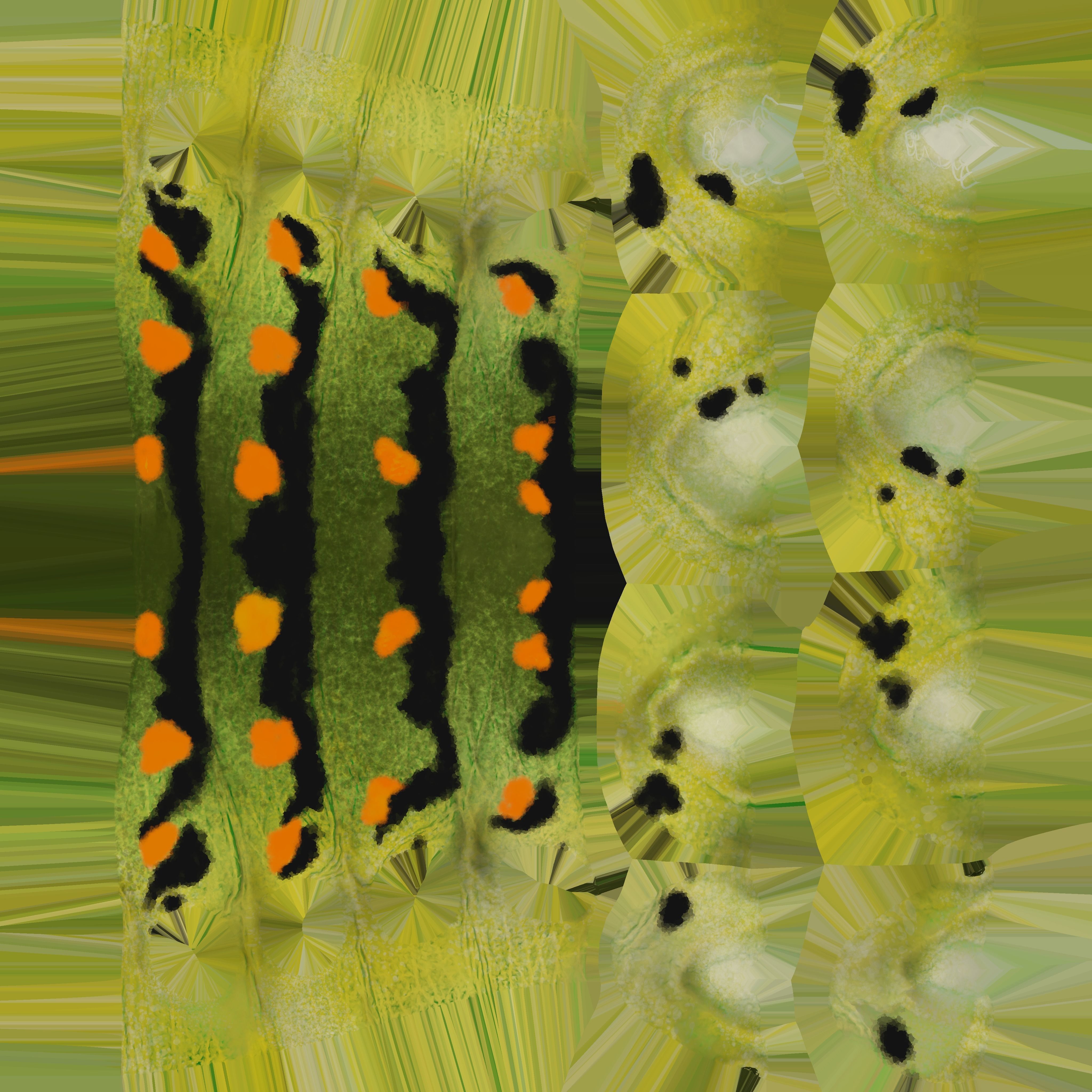 Caterpillar Low-poly 3D model_11