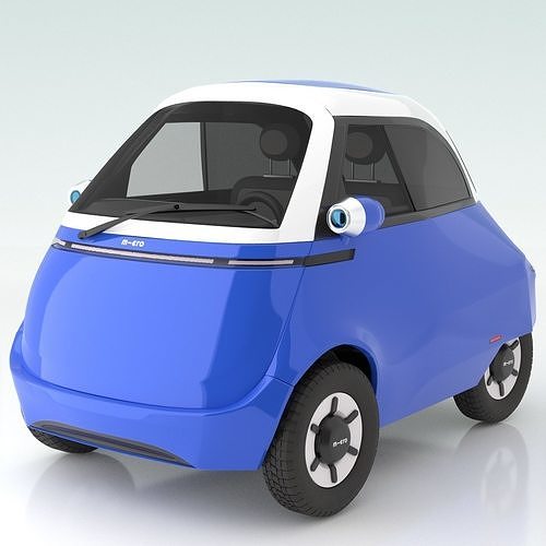 Microlino electric scooter car Blue 3D model