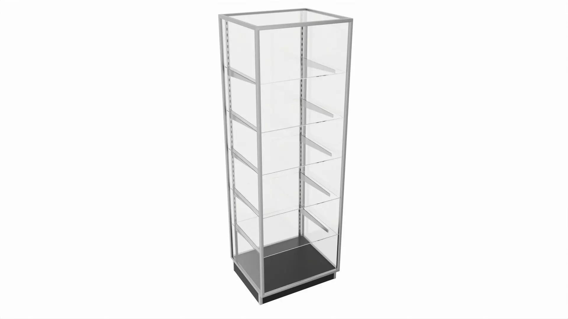 Store Glass Shelf Showcase Tall 3D model_0