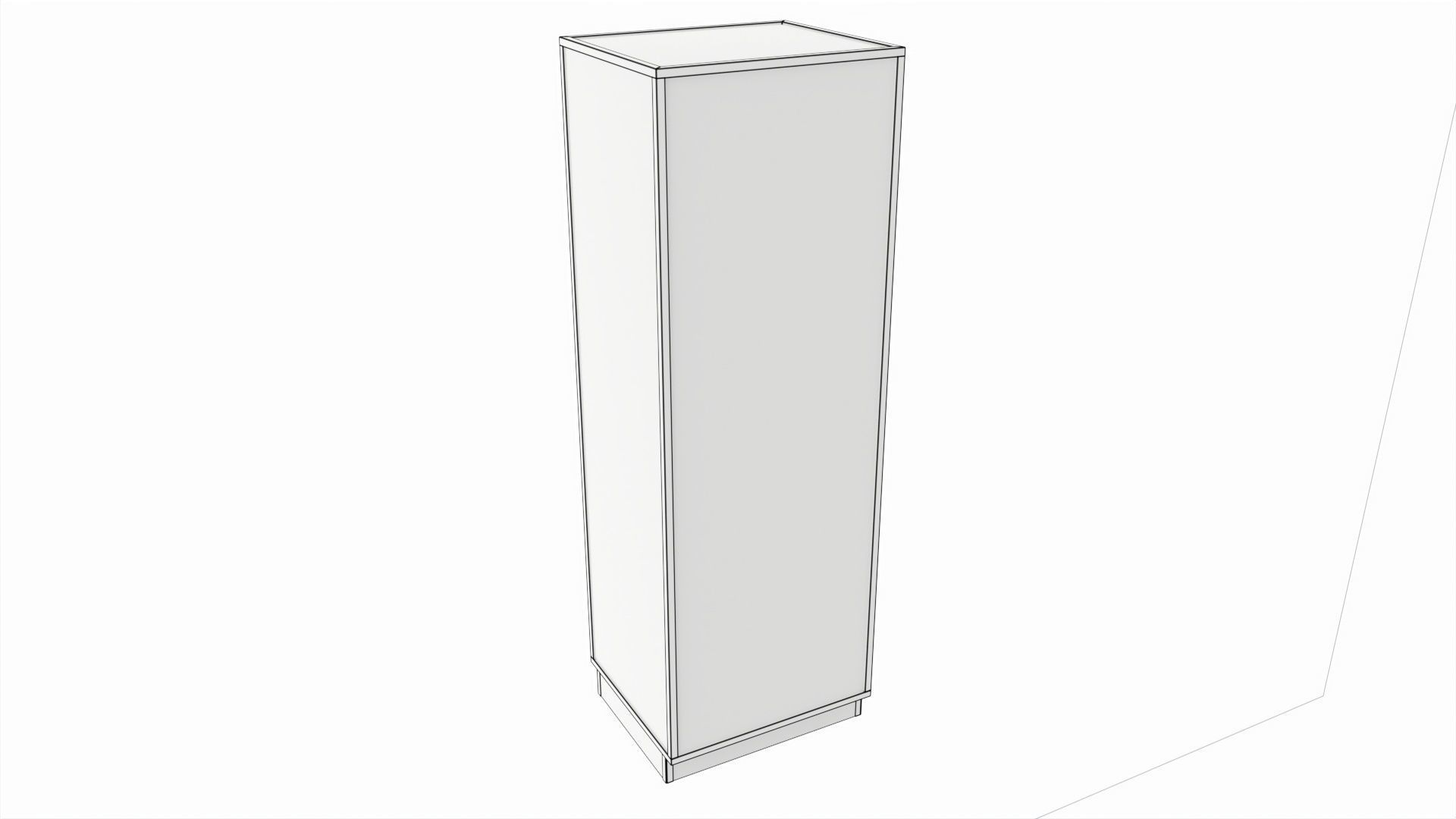 Store Glass Shelf Showcase Tall 3D model_5