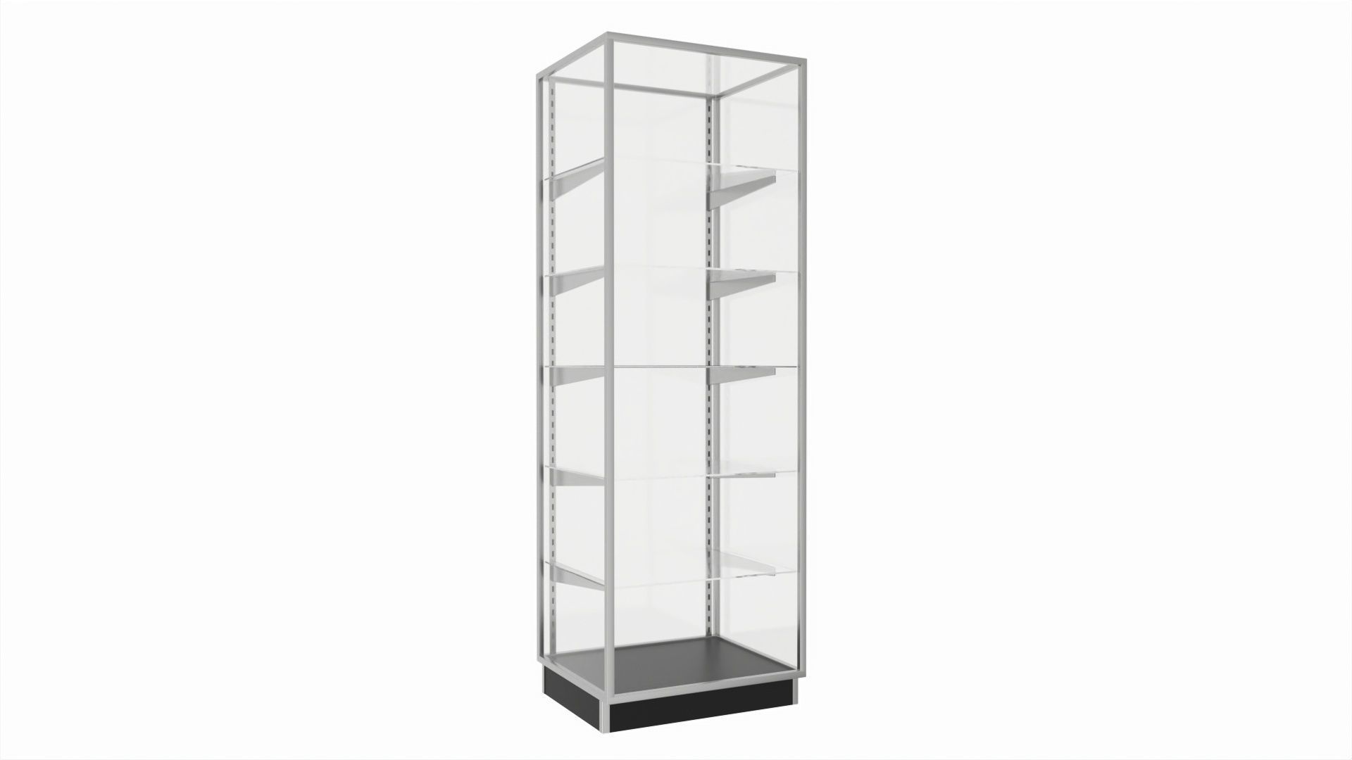Store Glass Shelf Showcase Tall 3D model_1