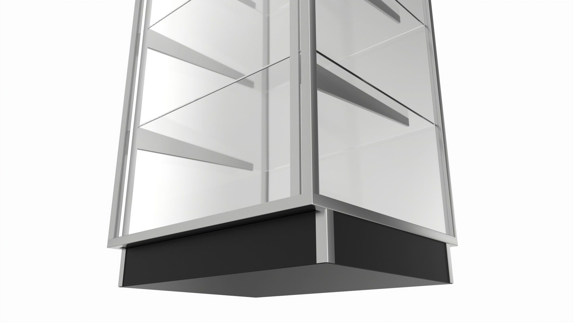 Store Glass Shelf Showcase Tall 3D model_4