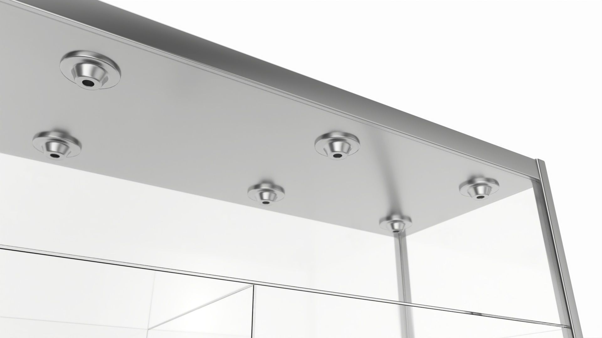 Store Glass Tower Display Case 3D model_4