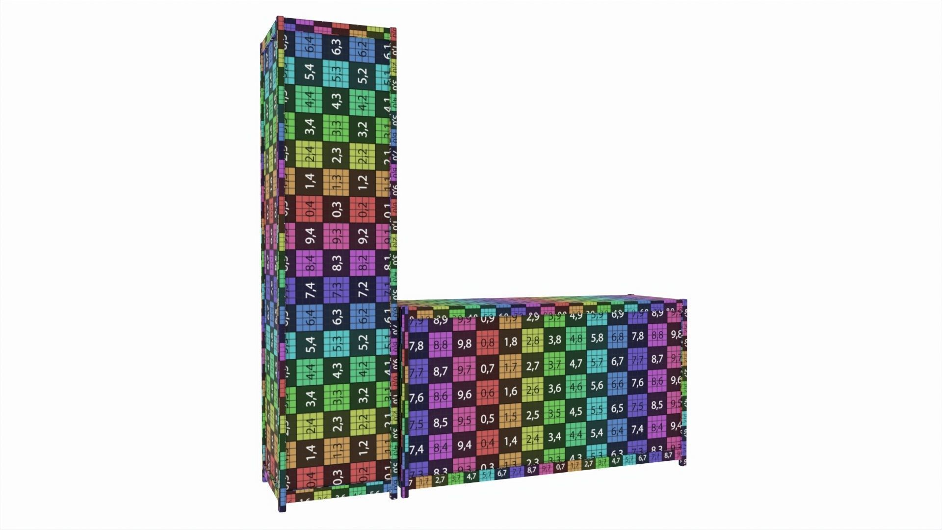 Store Glass Tower Display Case 3D model_9