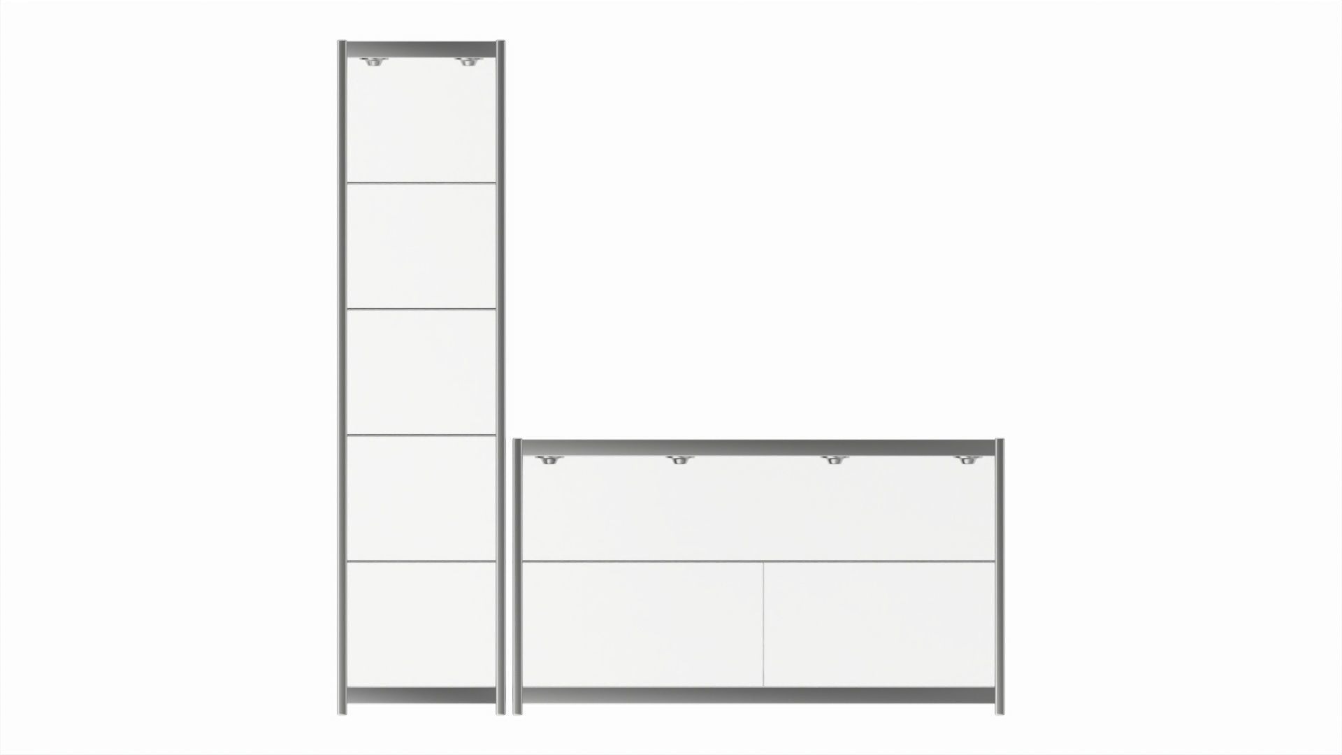 Store Glass Tower Display Case 3D model_2