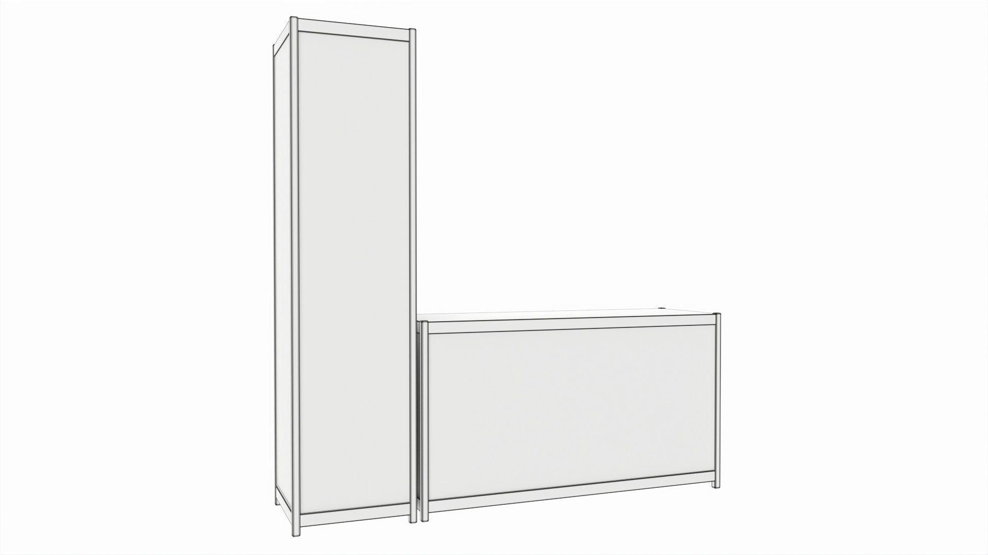 Store Glass Tower Display Case 3D model_6