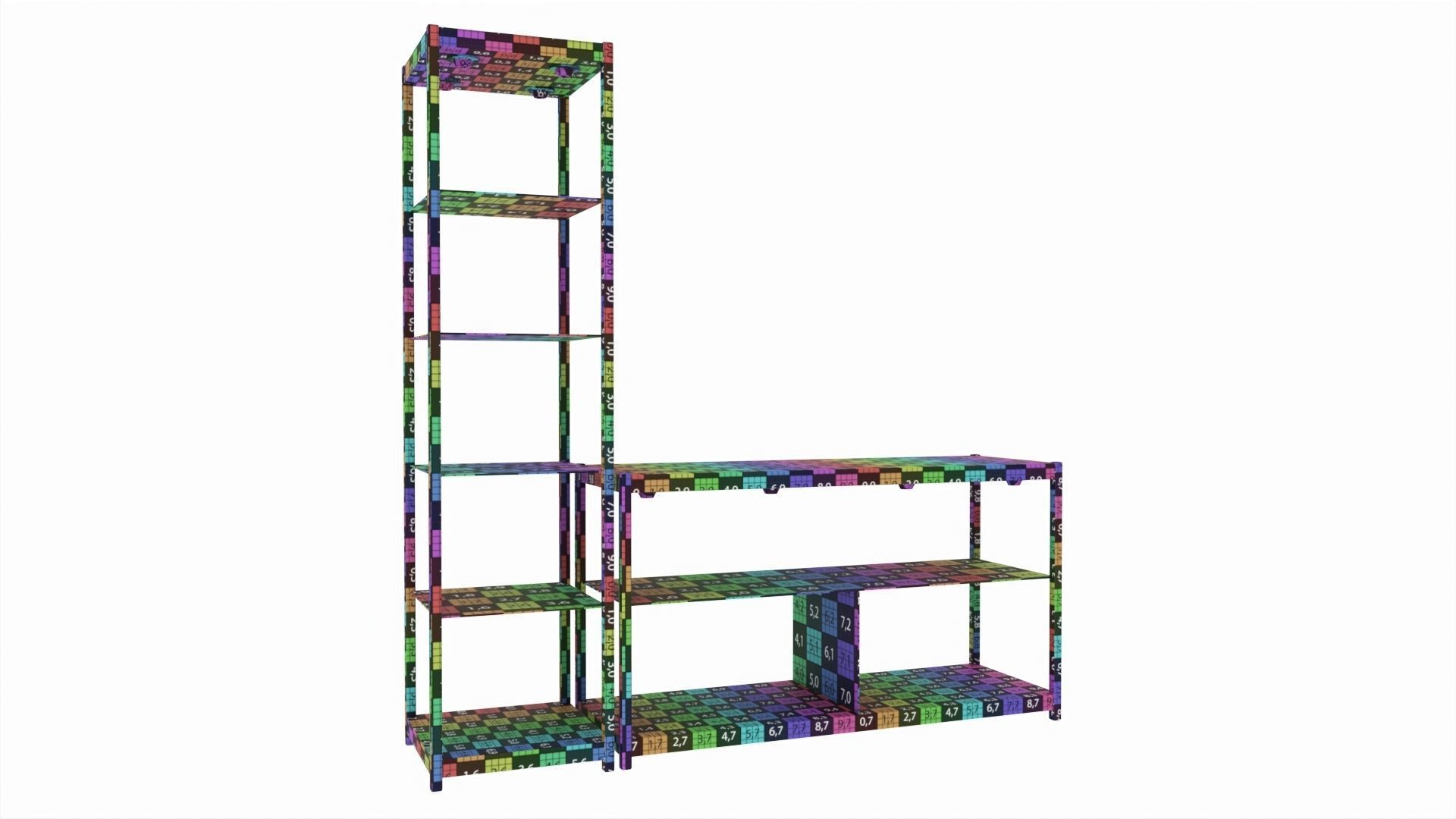 Store Glass Tower Display Case 3D model_8