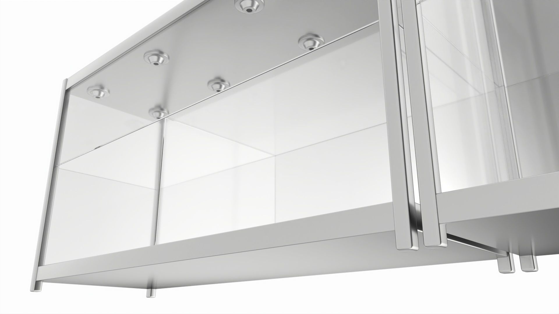 Store Glass Tower Display Case 3D model_3