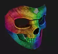 Rainbow skull mask