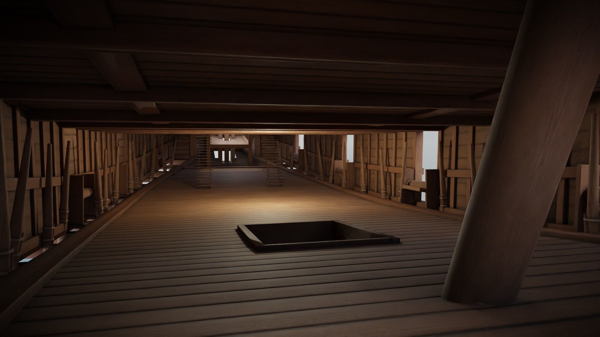 Atakebune - Japanese warship Low-poly 3D model_24