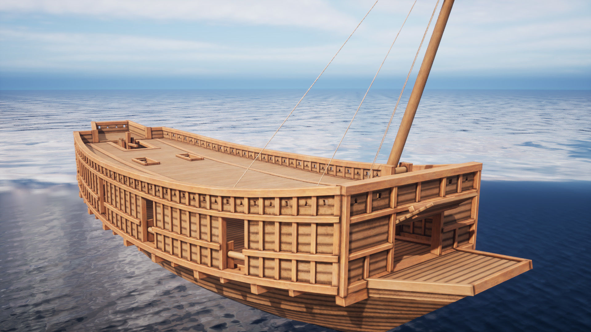 Atakebune - Japanese warship Low-poly 3D model_25