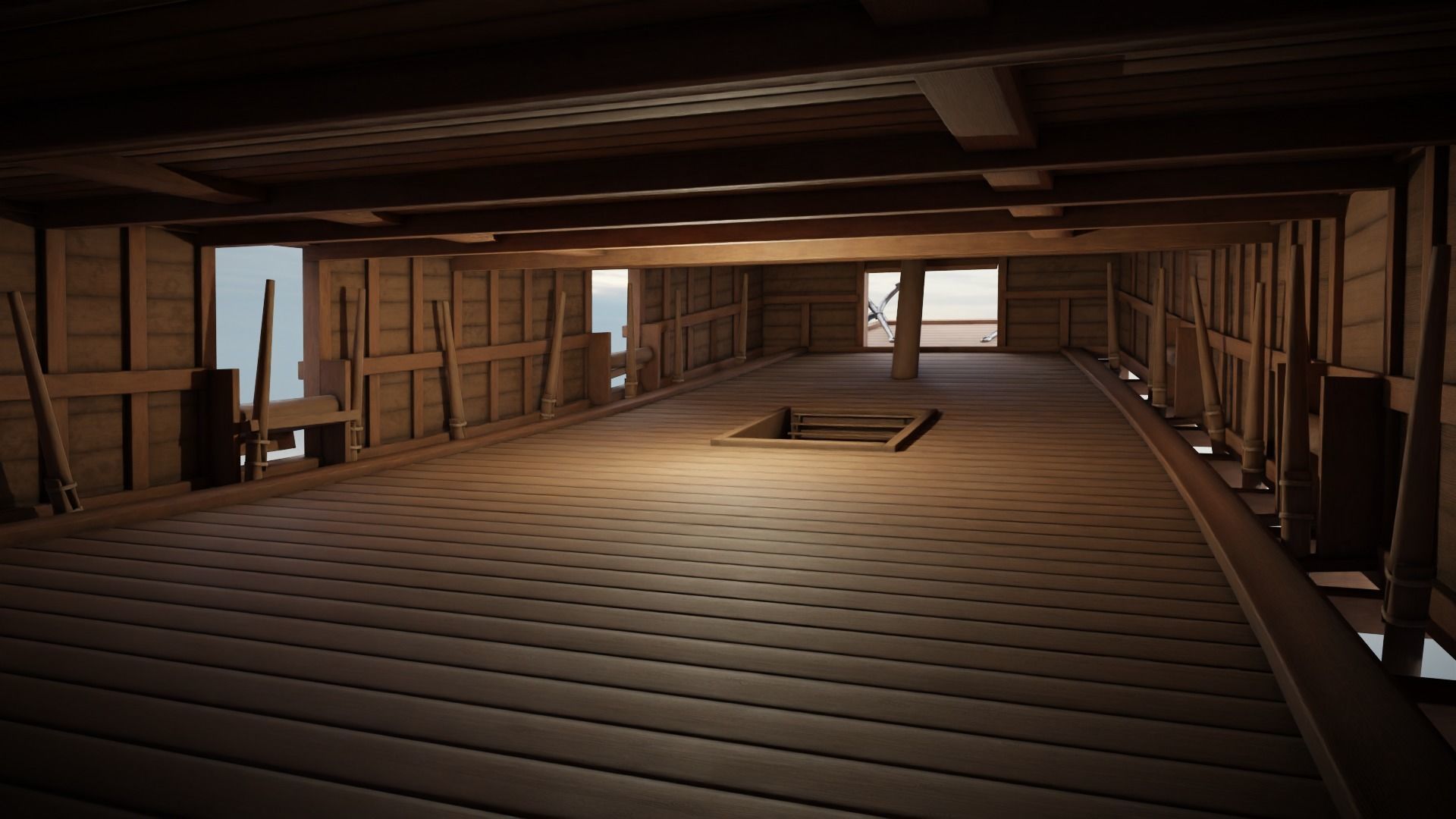 Atakebune - Japanese warship Low-poly 3D model_22