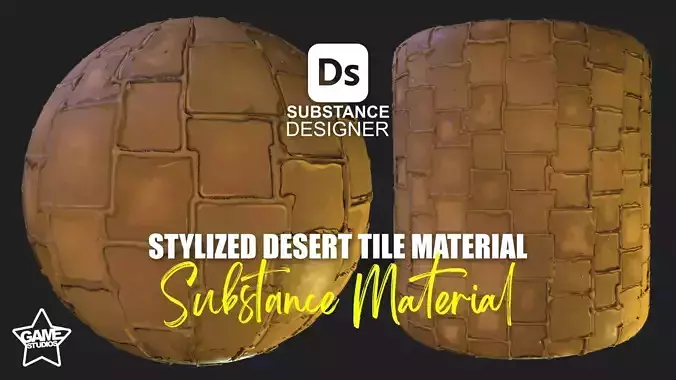 Stylized Desert Tiles Material 06 - Substance 3D Designer Texture