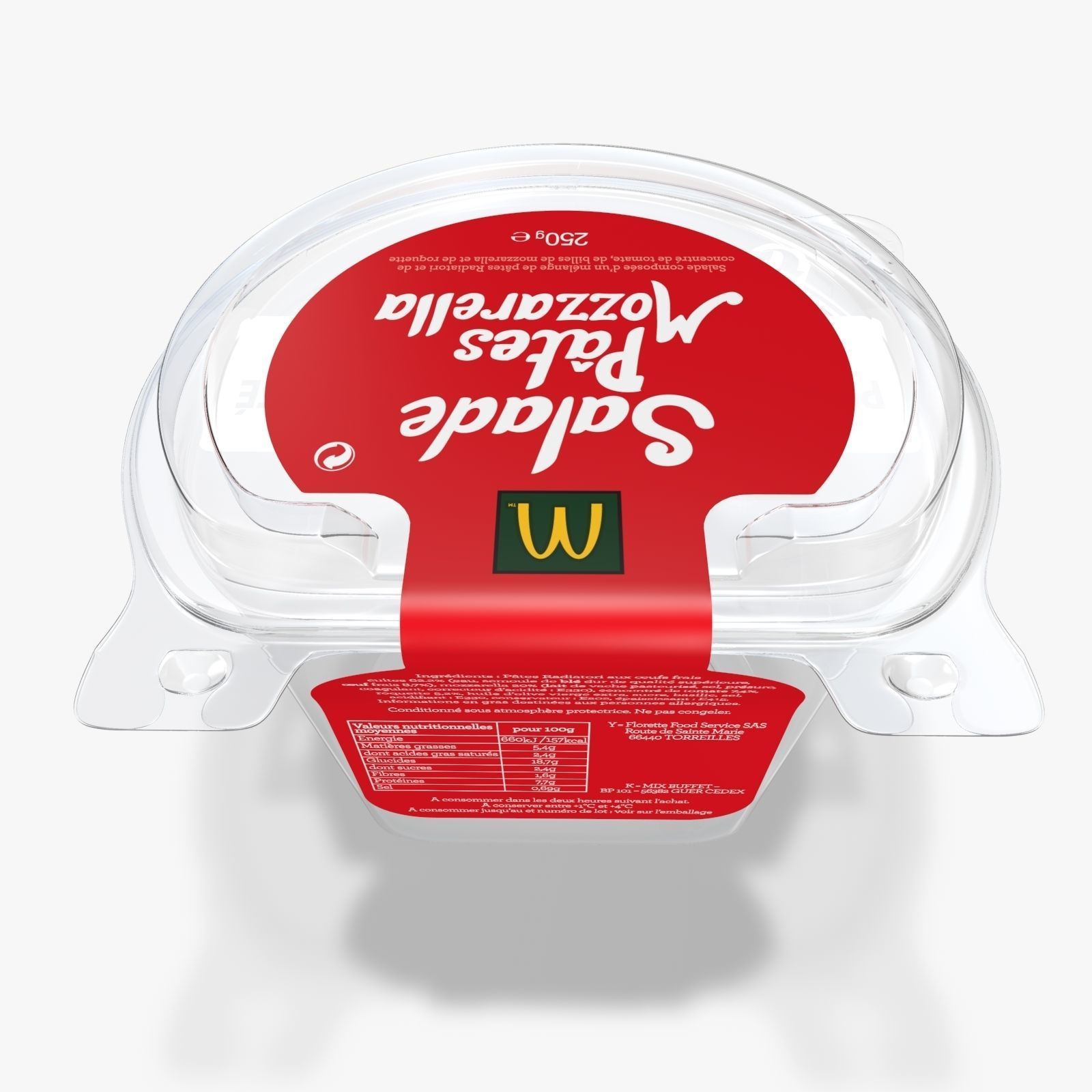 McDonalds salad container 3D model_6
