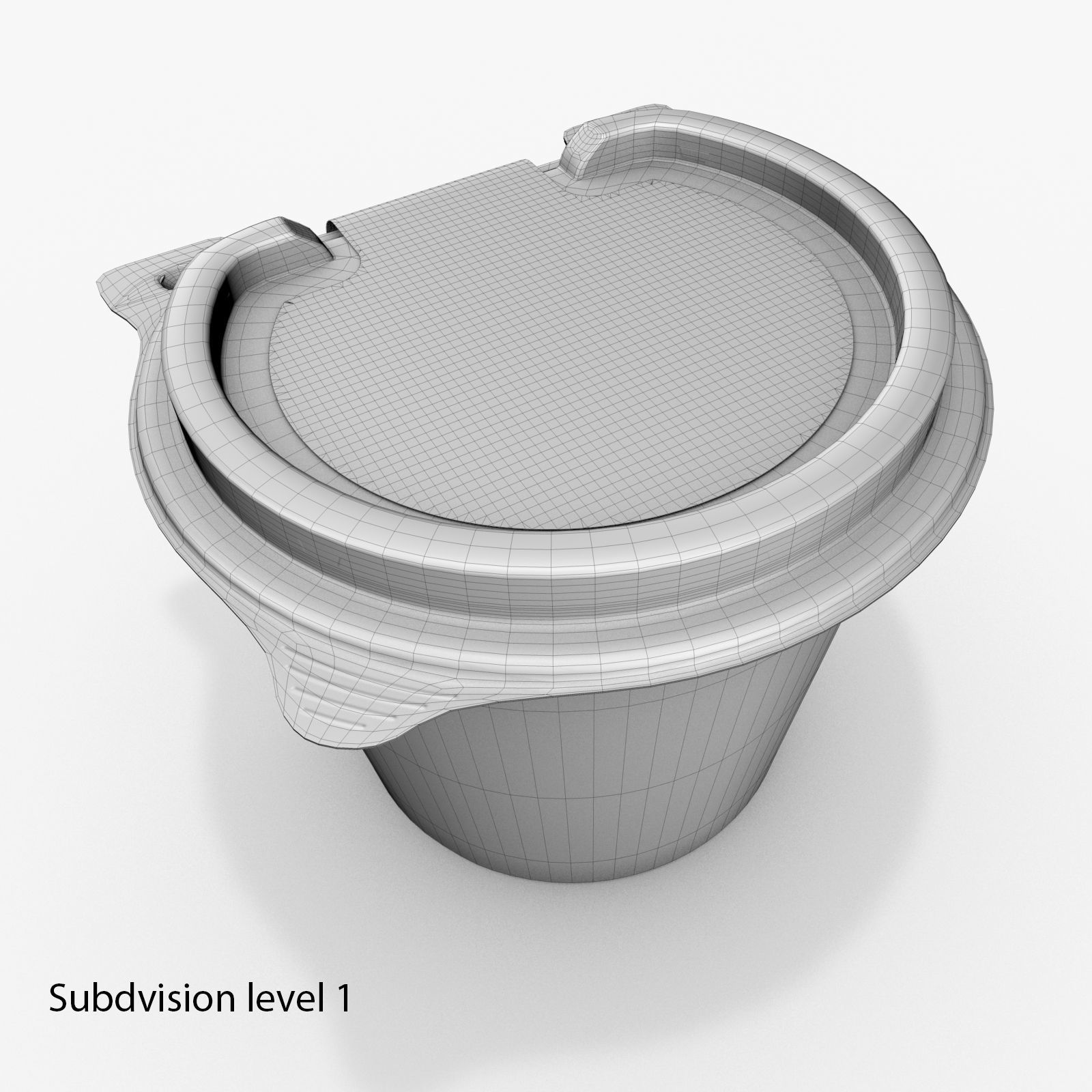 McDonalds salad container 3D model_2