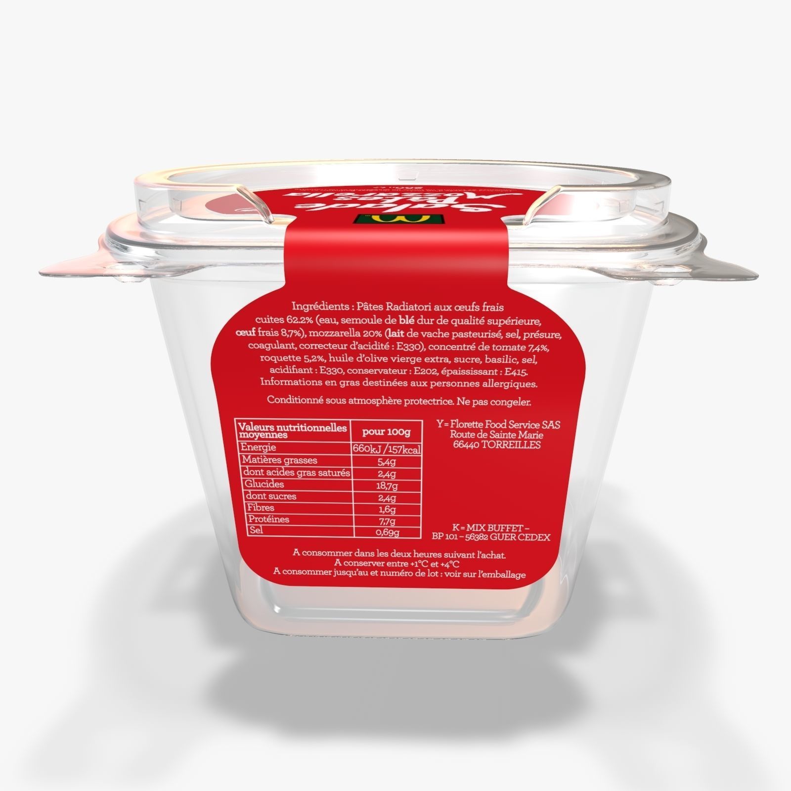 McDonalds salad container 3D model_9