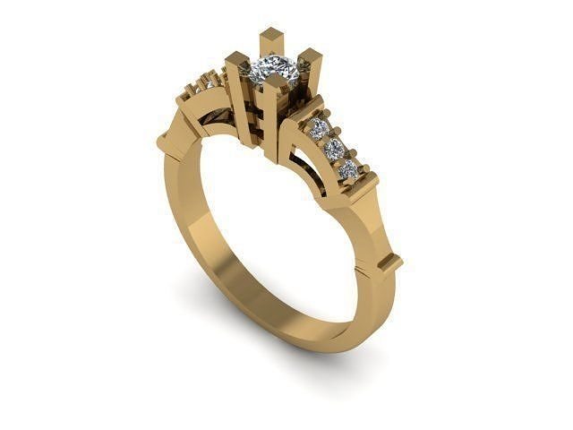 solitair ring for daimonds 3D print model