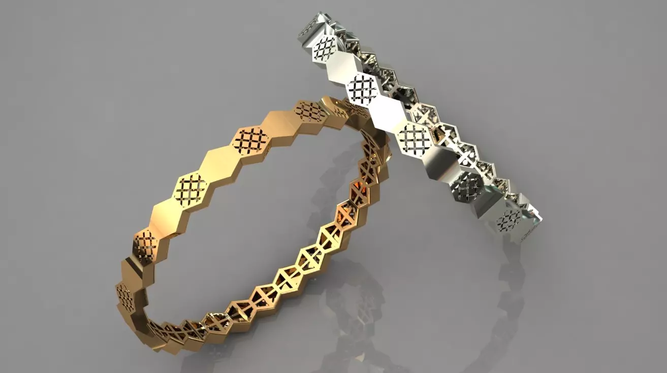 Fusion bangle code 706 in 4 sizes 3D print model