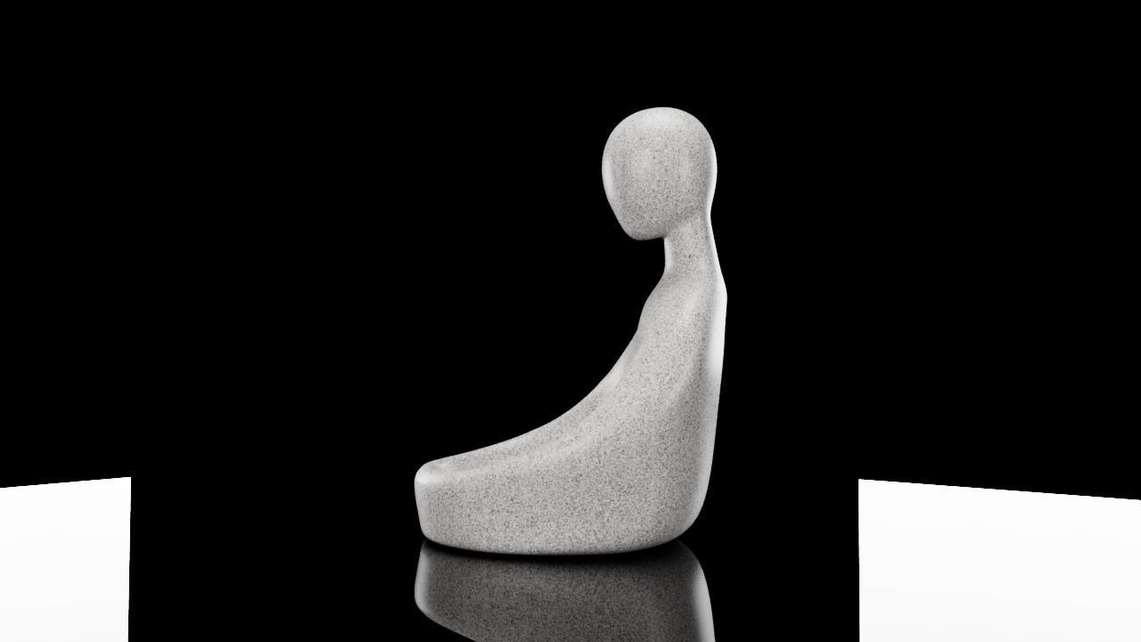 statue flower pot 3D print model_7