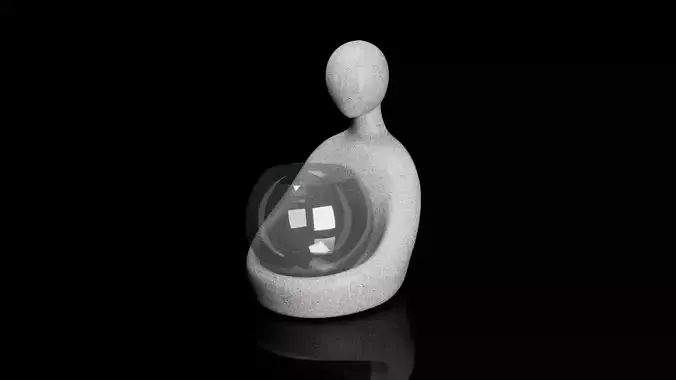 statue flower pot 3D print model