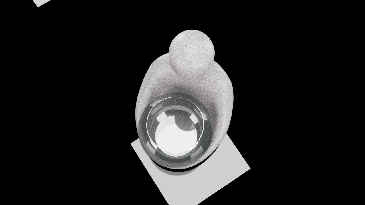 statue flower pot 3D print model_3