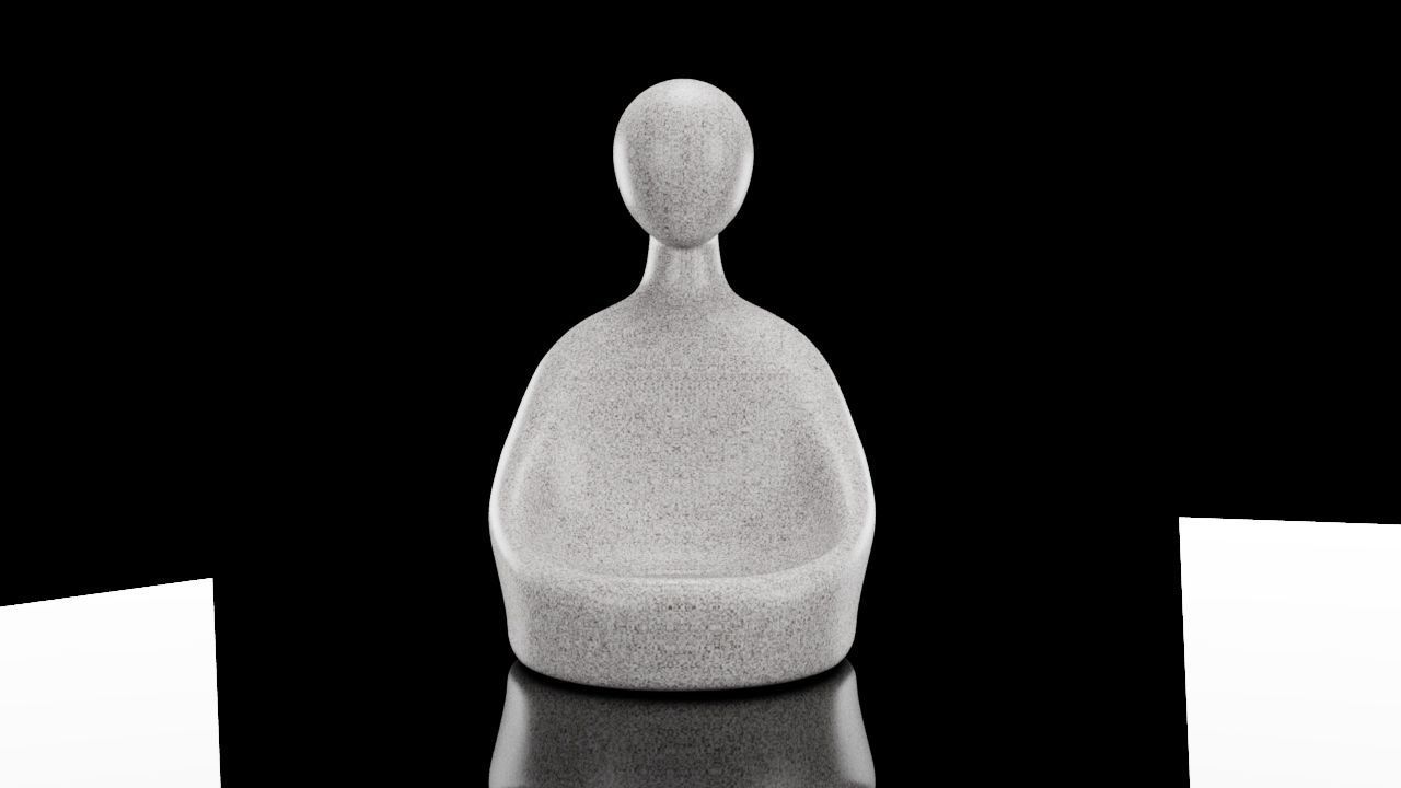 statue flower pot 3D print model_6