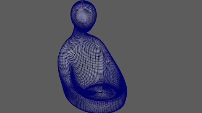 statue flower pot 3D print model_9