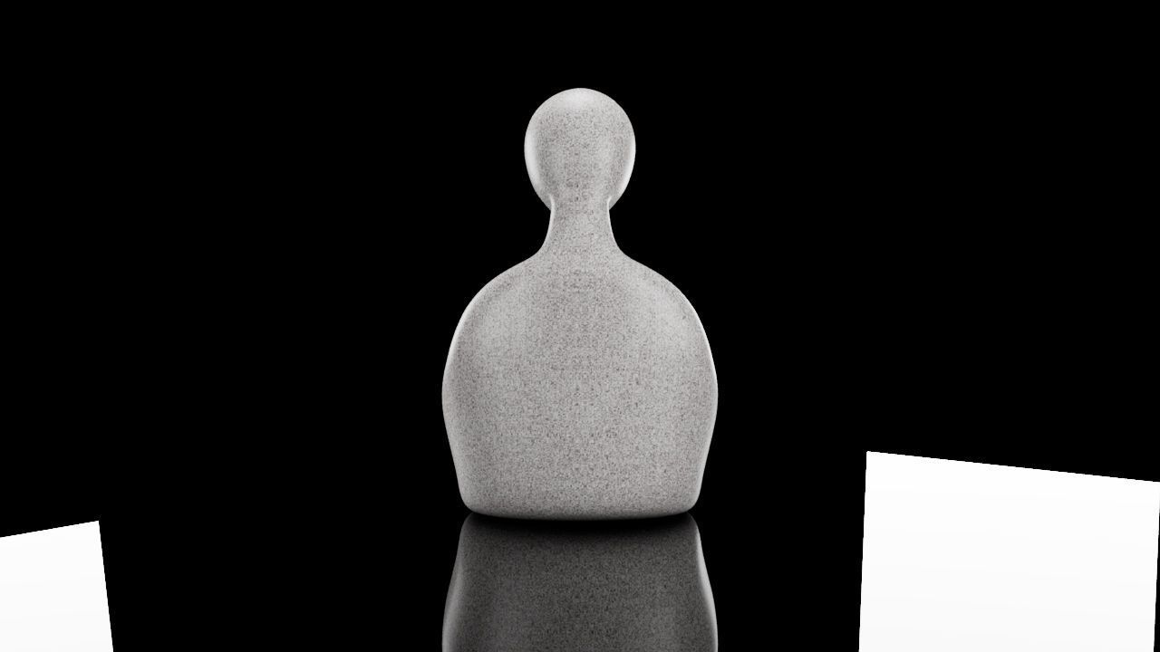 statue flower pot 3D print model_4