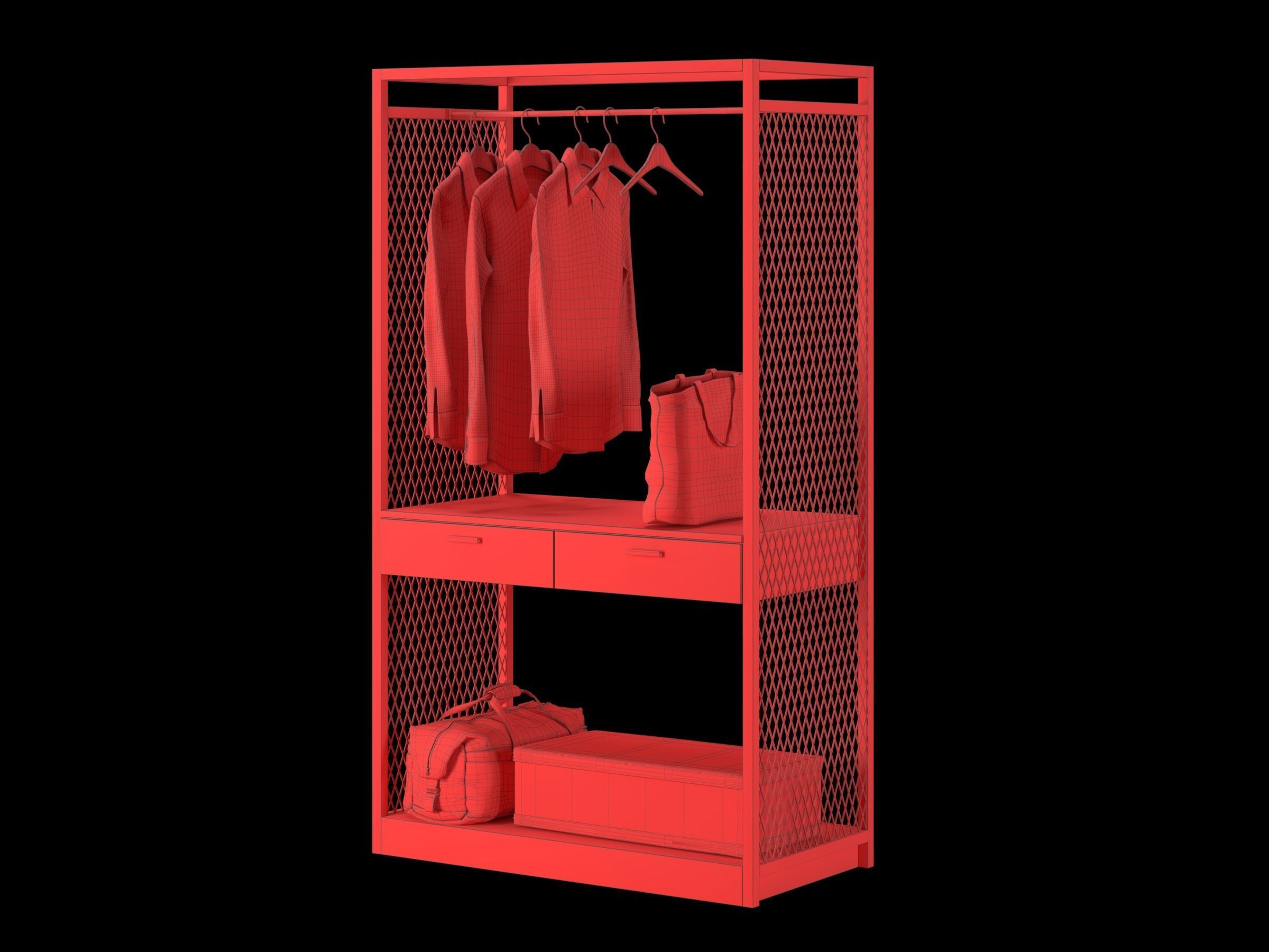 Wardrobe 01 3D model_2