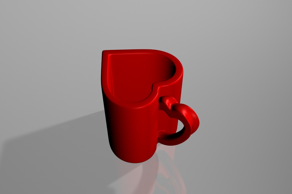 Heart CUP 3D print model_1