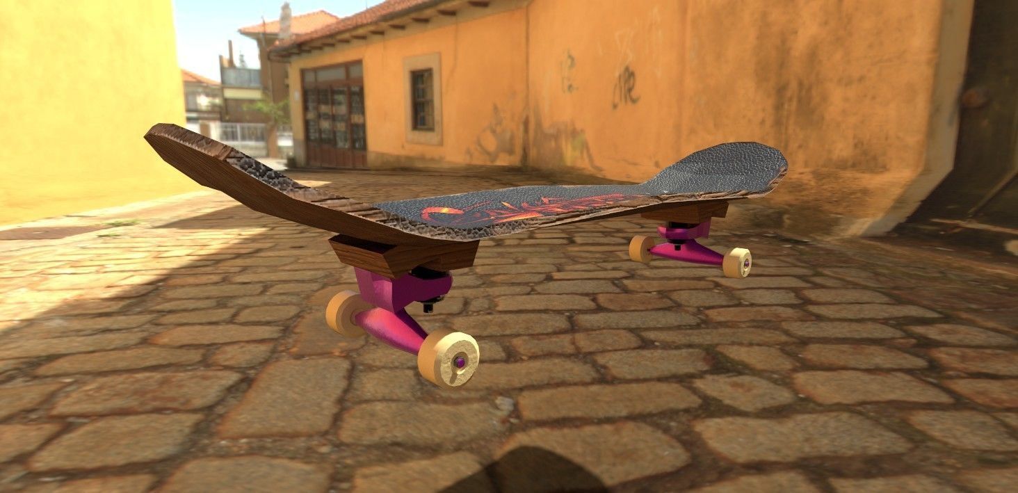 Skateboard Free 3D model_1