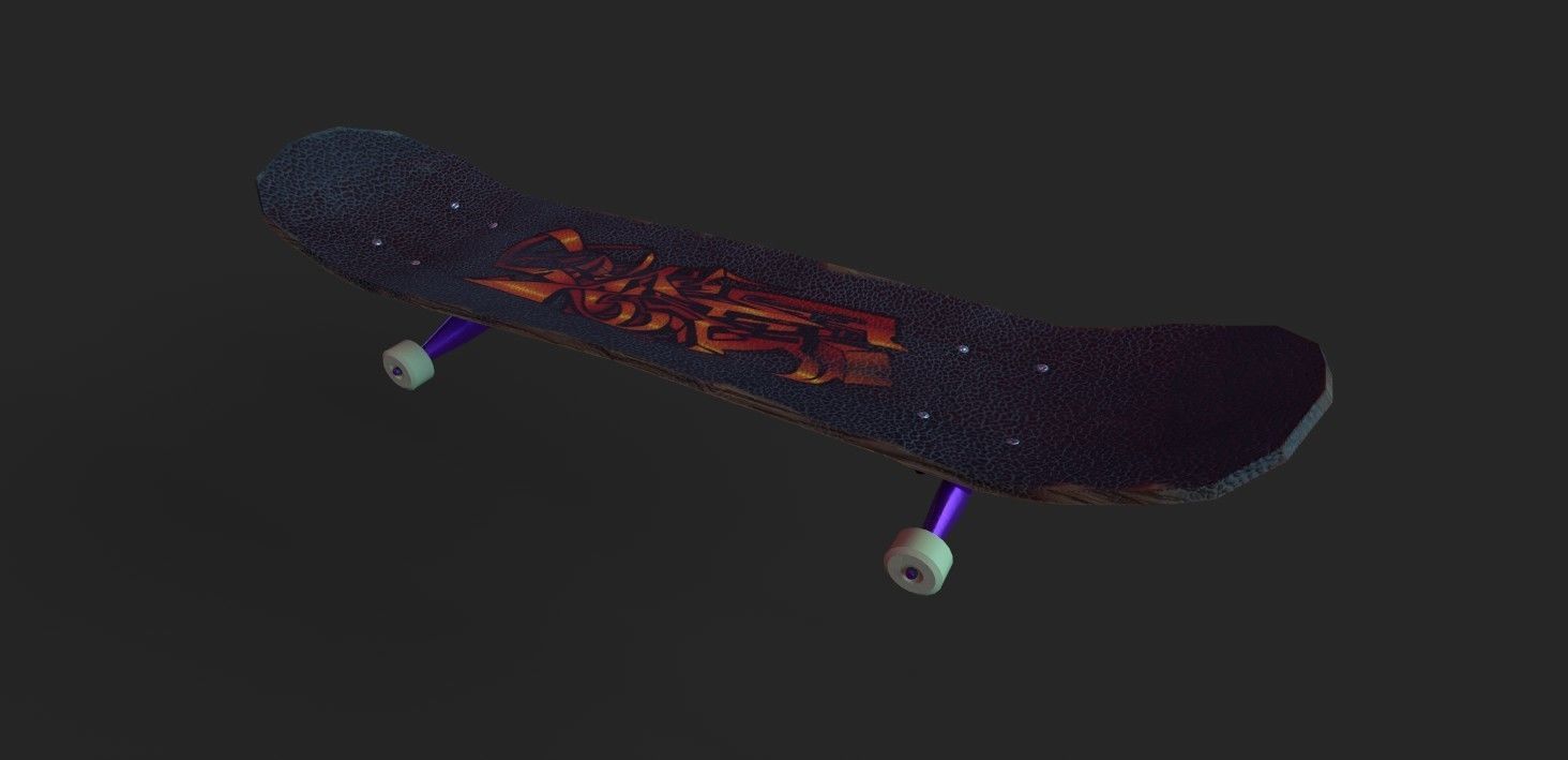Skateboard Free 3D model_2
