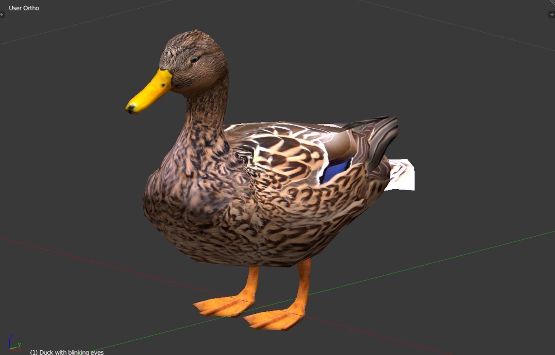 Animated Mallard Ducks Low-poly 3D model_11