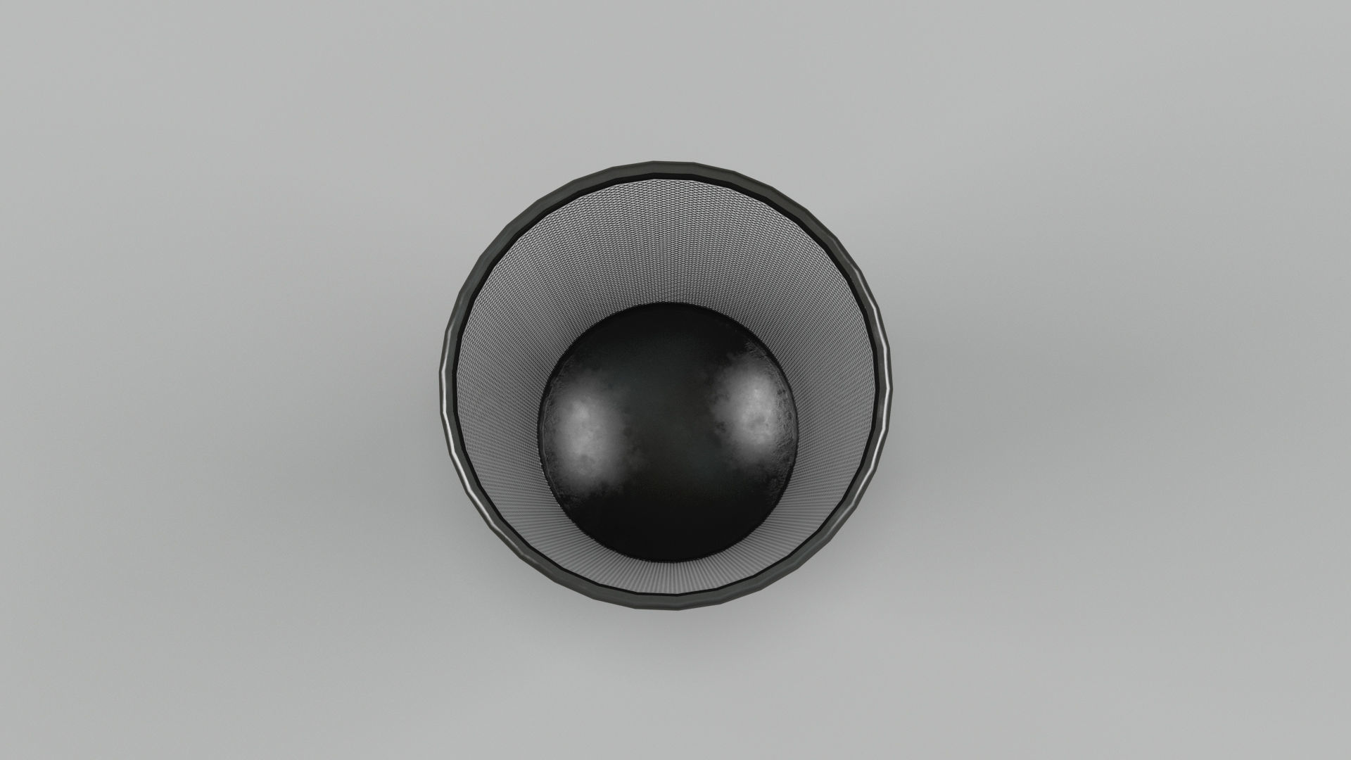 Trash bin and crumpled paper collection LowPoly PBR Low-poly 3D model_28