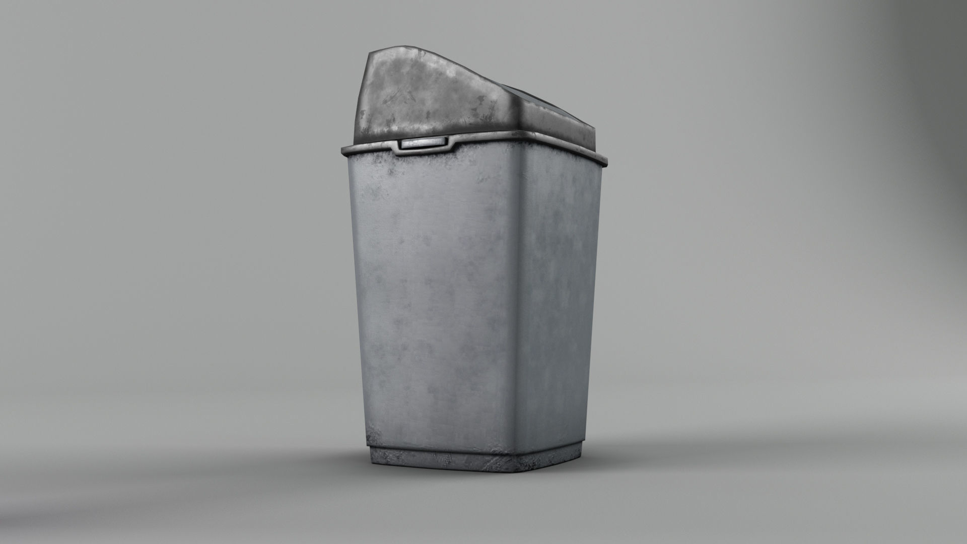 Trash bin and crumpled paper collection LowPoly PBR Low-poly 3D model_19