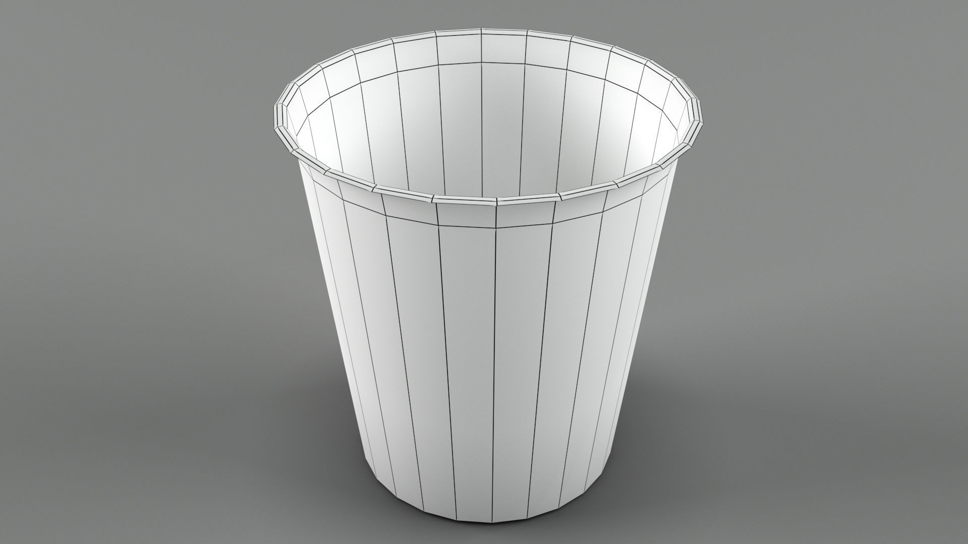 Trash bin and crumpled paper collection LowPoly PBR Low-poly 3D model_44