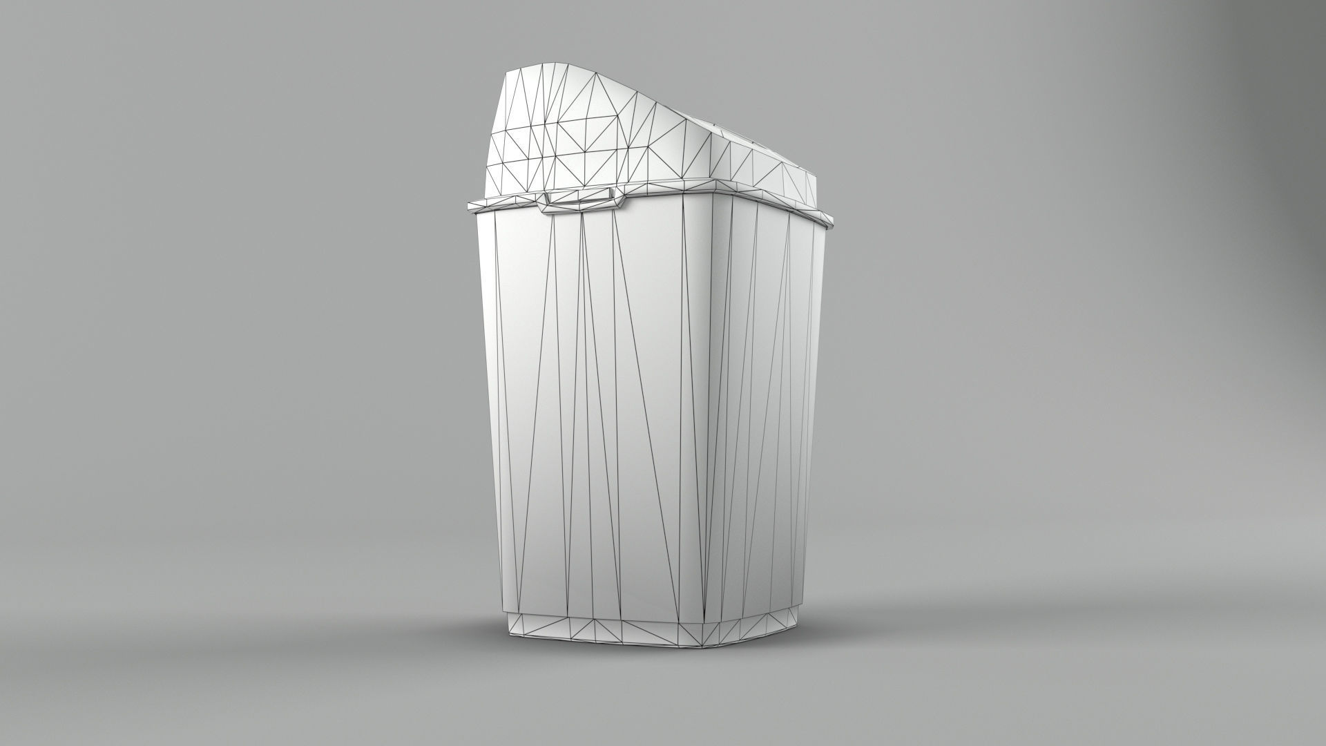 Trash bin and crumpled paper collection LowPoly PBR Low-poly 3D model_50