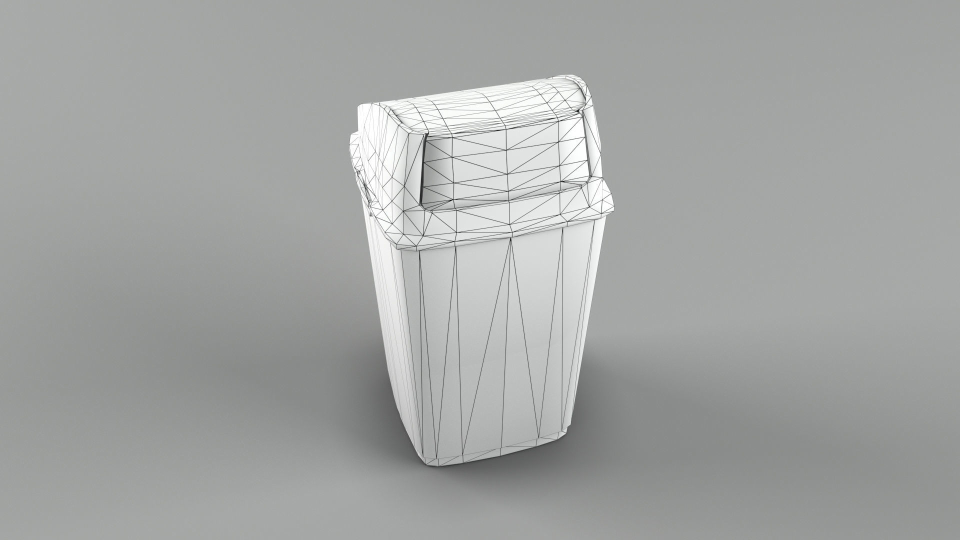 Trash bin and crumpled paper collection LowPoly PBR Low-poly 3D model_51