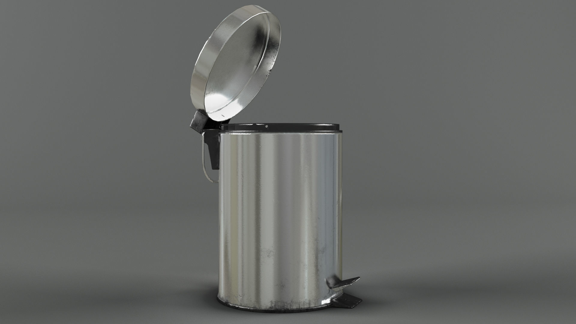 Trash bin and crumpled paper collection LowPoly PBR Low-poly 3D model_15