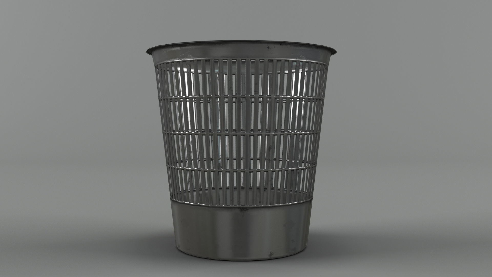 Trash bin and crumpled paper collection LowPoly PBR Low-poly 3D model_7