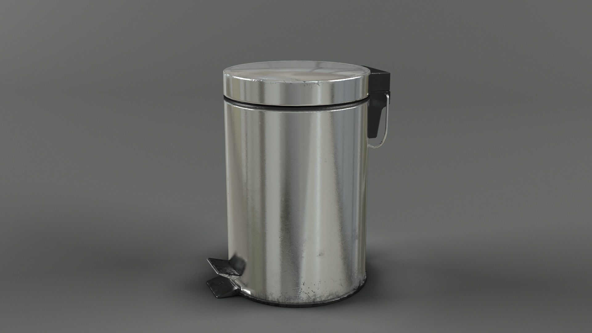 Trash bin and crumpled paper collection LowPoly PBR Low-poly 3D model_11
