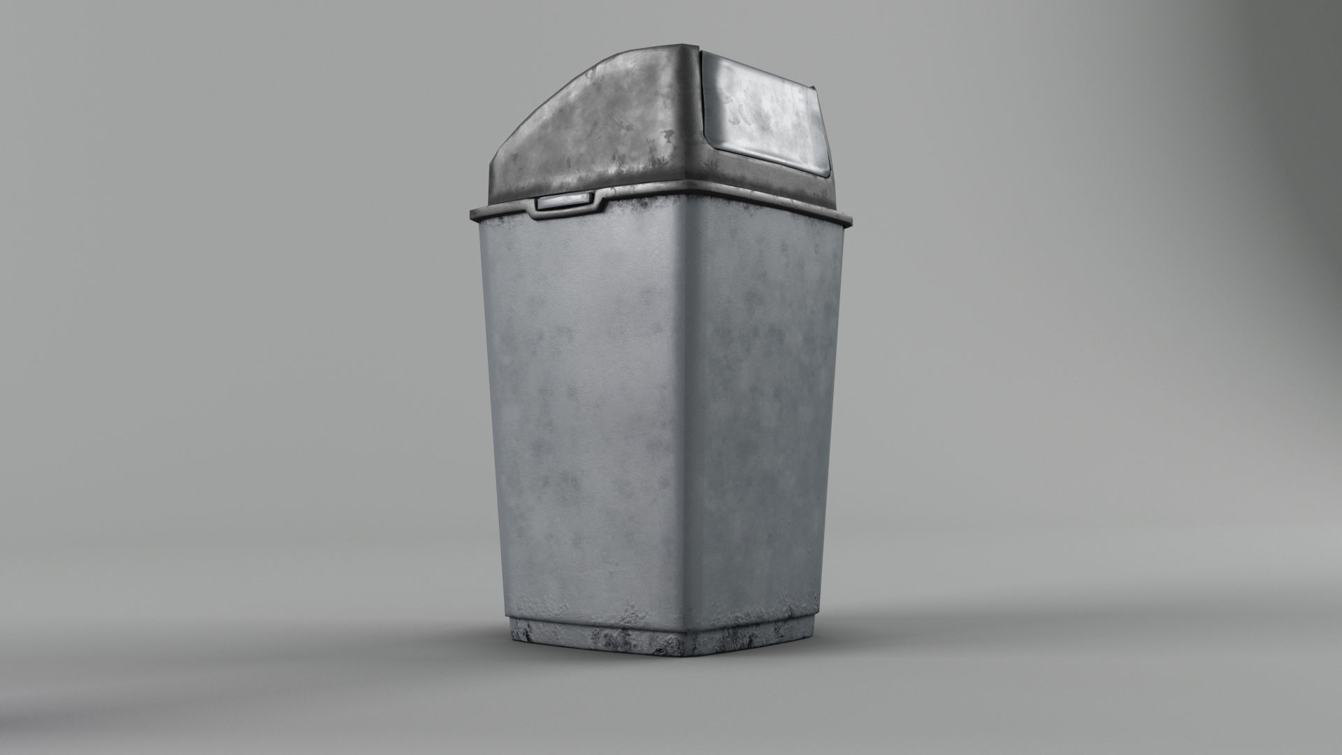 Trash bin and crumpled paper collection LowPoly PBR Low-poly 3D model_20