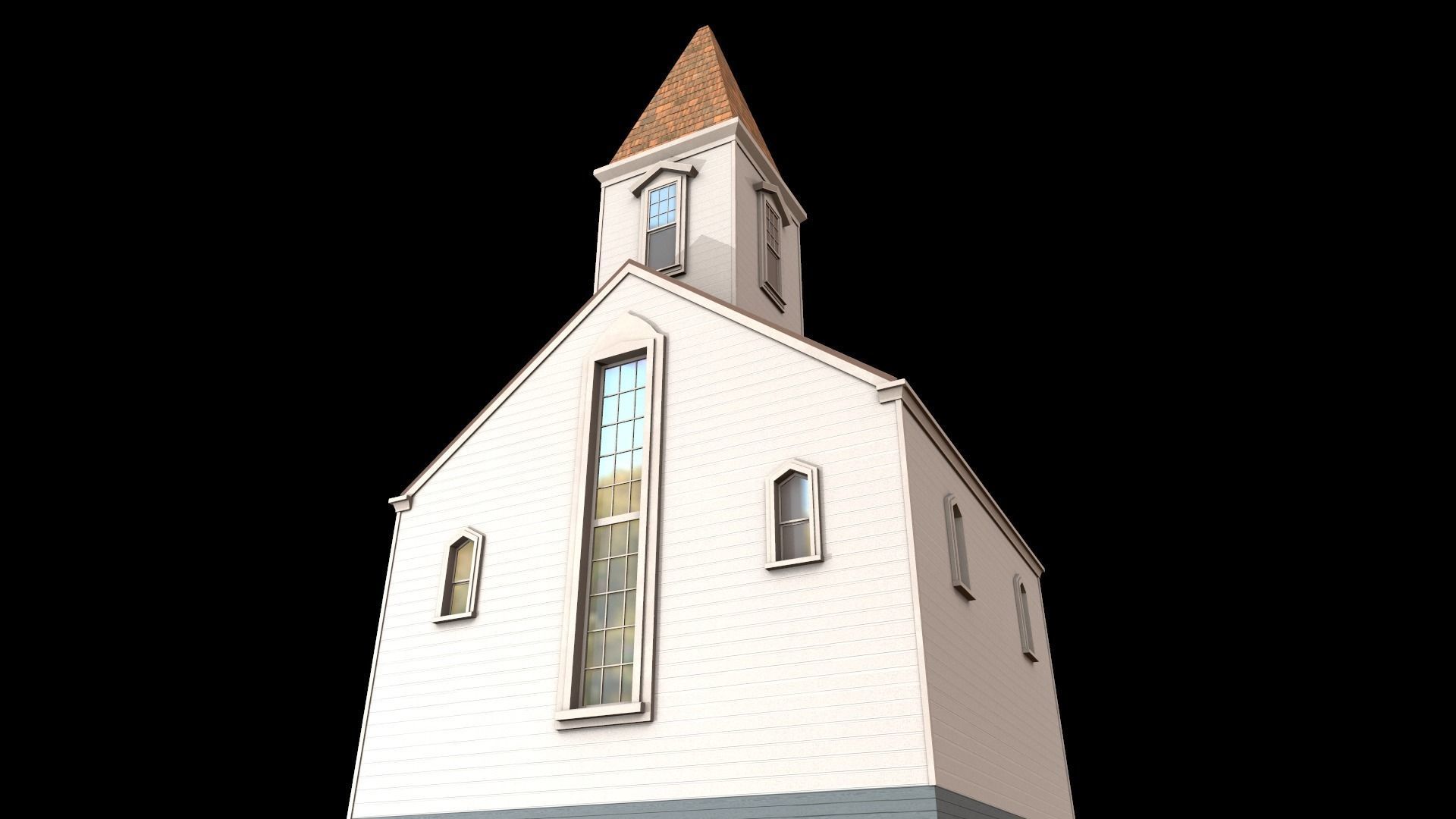 church Low-poly 3D model_5