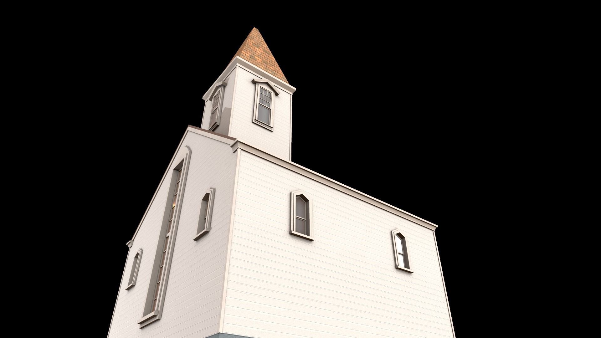 church Low-poly 3D model_6