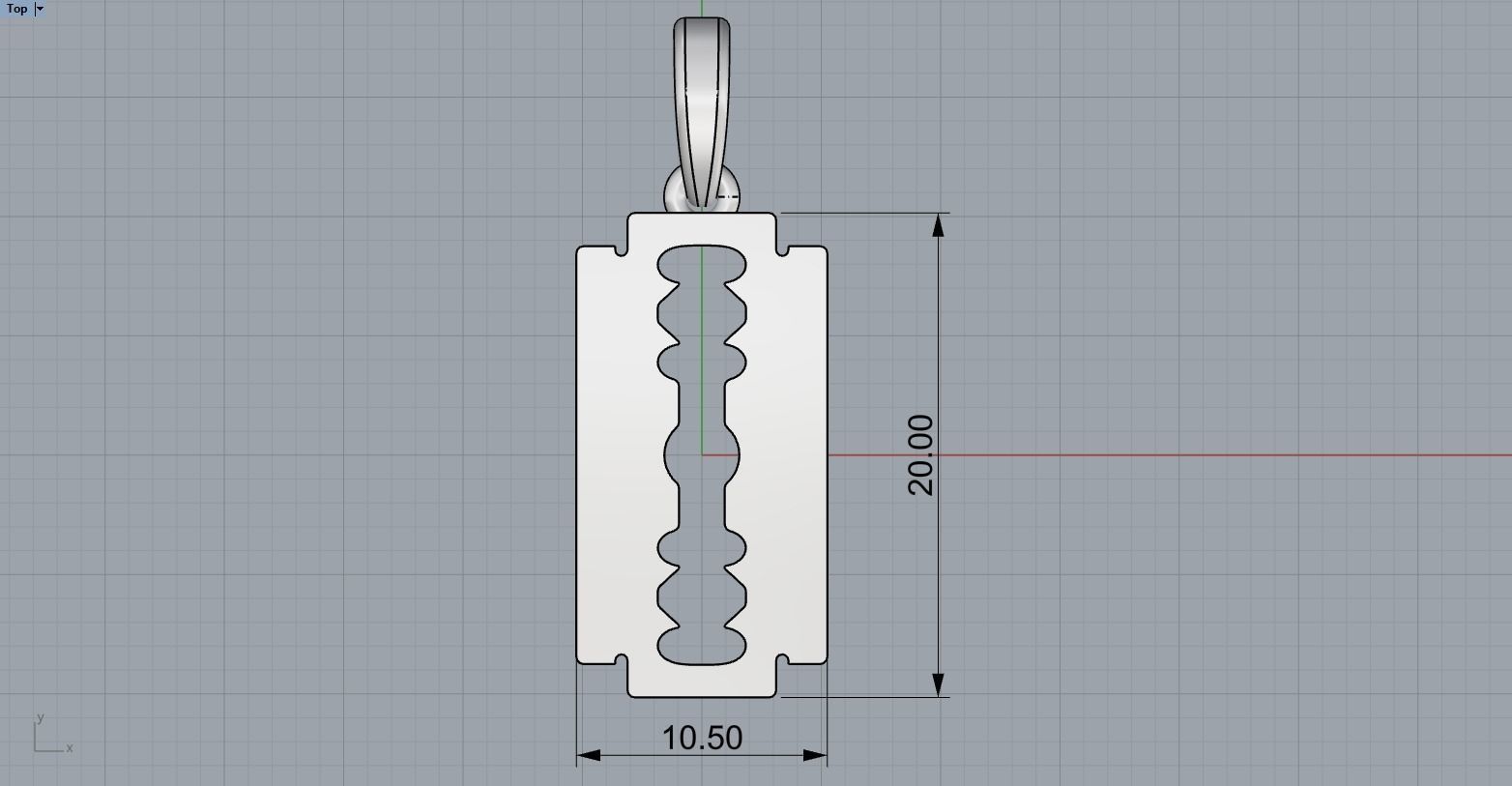 razor pendant model 573 3D print model_5