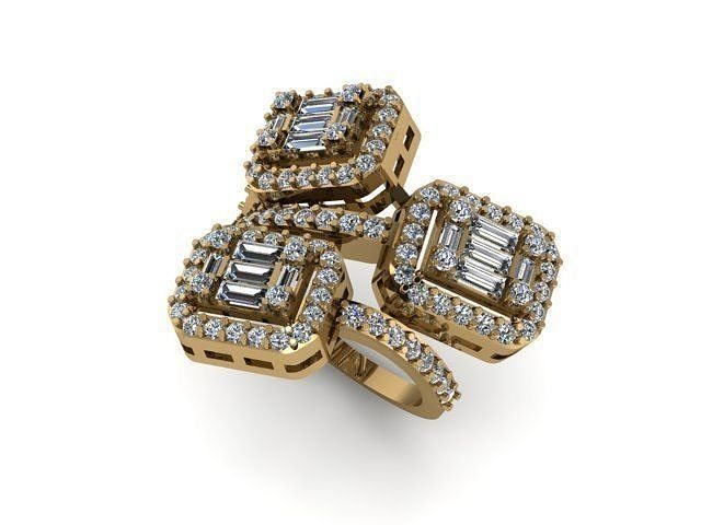 fancy ring gold and silver Free 3D print model