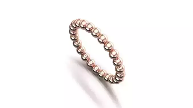3mm Beaded  ring  Ring Size US 8 3D print model