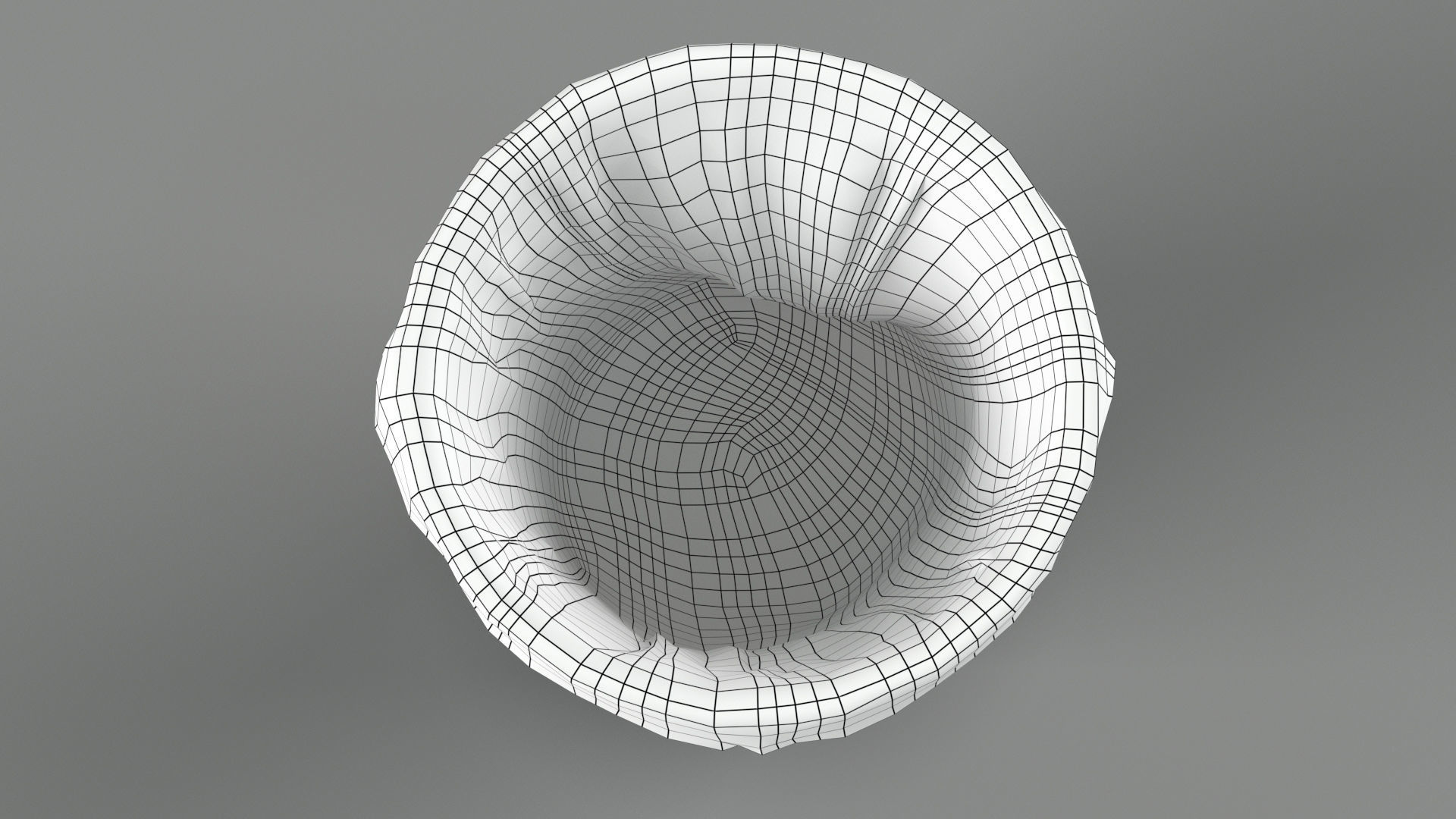 Trash bin and crumpled paper LowPoly PBR Low-poly 3D model_14