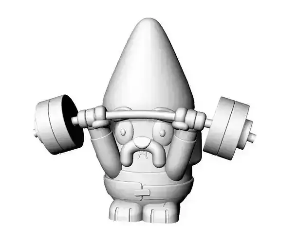 Bluey Gnome Weight Lifter 3D print model